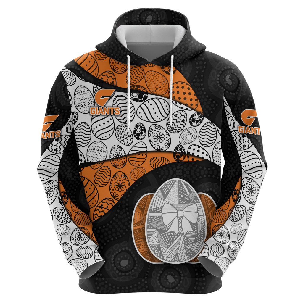 Personalized Giants Football Hoodie Easter Egg Pattern Orange Monochrome Tribal Dot Style