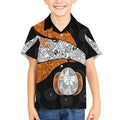 Personalized Giants Football Kid Hawaiian Shirt Easter Egg Pattern Orange Monochrome Tribal Dot Style