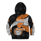 Personalized Giants Football Kid Hoodie Easter Egg Pattern Orange Monochrome Tribal Dot Style