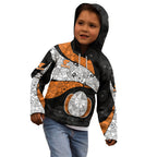 Personalized Giants Football Kid Hoodie Easter Egg Pattern Orange Monochrome Tribal Dot Style