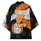 Personalized Giants Football Kimono Easter Egg Pattern Orange Monochrome Tribal Dot Style