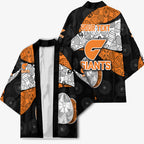 Personalized Giants Football Kimono Easter Egg Pattern Orange Monochrome Tribal Dot Style