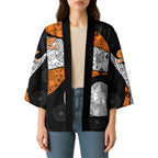 Personalized Giants Football Kimono Easter Egg Pattern Orange Monochrome Tribal Dot Style