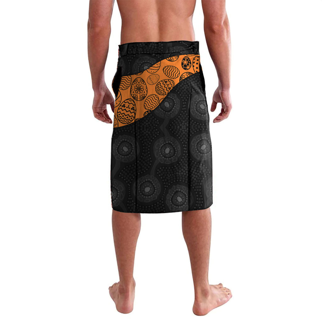 Personalized Giants Football Lavalava Easter Egg Pattern Orange Monochrome Tribal Dot Style