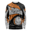 Personalized Giants Football Long Sleeve Shirt Easter Egg Pattern Orange Monochrome Tribal Dot Style