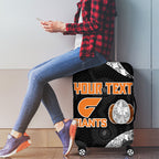 Personalized Giants Football Luggage Cover Easter Egg Pattern Orange Monochrome Tribal Dot Style