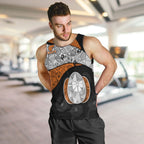 Personalized Giants Football Men Tank Top Easter Egg Pattern Orange Monochrome Tribal Dot Style