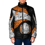 Personalized Giants Football Padded Jacket Easter Egg Pattern Orange Monochrome Tribal Dot Style