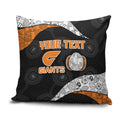 Personalized Giants Football Pillow Cover Easter Egg Pattern Orange Monochrome Tribal Dot Style
