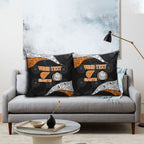 Personalized Giants Football Pillow Cover Easter Egg Pattern Orange Monochrome Tribal Dot Style