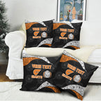 Personalized Giants Football Pillow Cover Easter Egg Pattern Orange Monochrome Tribal Dot Style