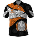Personalized Giants Football Polo Shirt Easter Egg Pattern Orange Monochrome Tribal Dot Style