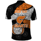 Personalized Giants Football Polo Shirt Easter Egg Pattern Orange Monochrome Tribal Dot Style