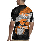Personalized Giants Football Rugby Jersey Easter Egg Pattern Orange Monochrome Tribal Dot Style