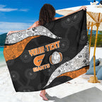 Personalized Giants Football Sarong Easter Egg Pattern Orange Monochrome Tribal Dot Style