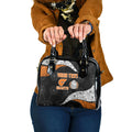 Personalized Giants Football Shoulder Handbag Easter Egg Pattern Orange Monochrome Tribal Dot Style