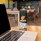 Personalized Giants Football Skinny Tumbler Easter Egg Pattern Orange Monochrome Tribal Dot Style