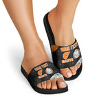 Personalized Giants Football Slide Sandals Easter Egg Pattern Orange Monochrome Tribal Dot Style