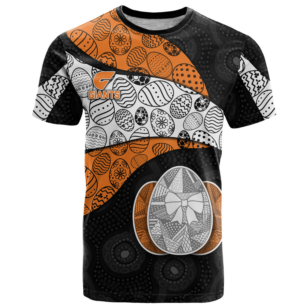 Personalized Giants Football T Shirt Easter Egg Pattern Orange Monochrome Tribal Dot Style