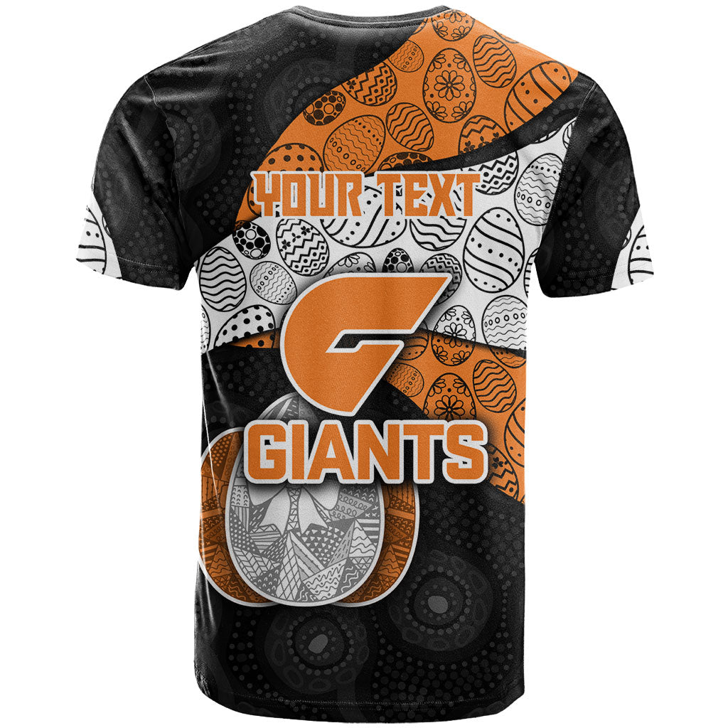 Personalized Giants Football T Shirt Easter Egg Pattern Orange Monochrome Tribal Dot Style