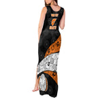 Personalized Giants Football Tank Maxi Dress Easter Egg Pattern Orange Monochrome Tribal Dot Style