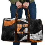 Personalized Giants Football Travel Bag Easter Egg Pattern Orange Monochrome Tribal Dot Style