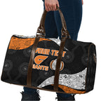 Personalized Giants Football Travel Bag Easter Egg Pattern Orange Monochrome Tribal Dot Style