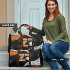 Personalized Giants Football Travel Bag Easter Egg Pattern Orange Monochrome Tribal Dot Style