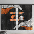 Personalized Giants Football Window Curtain Easter Egg Pattern Orange Monochrome Tribal Dot Style