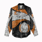 Personalized Giants Football Women Casual Shirt Easter Egg Pattern Orange Monochrome Tribal Dot Style