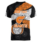 Personalized Giants Football Women V-Neck T-Shirt Easter Egg Pattern Orange Monochrome Tribal Dot Style