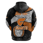 Personalized Giants Football Zip Hoodie Easter Egg Pattern Orange Monochrome Tribal Dot Style