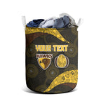 Personalized Hawks Football Laundry Basket Easter Egg Pattern Brown Gold Tribal Dot Art Style