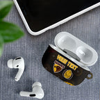 Personalized Hawks Football AirPods Case Easter Egg Pattern Brown Gold Tribal Dot Art Style