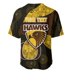 Personalized Hawks Football Baseball Jersey Easter Egg Pattern Brown Gold Tribal Dot Art Style