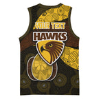 Personalized Hawks Football Basketball Jersey Easter Egg Pattern Brown Gold Tribal Dot Art Style