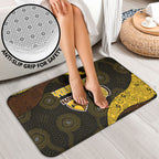 Personalized Hawks Football Bathroom Set Easter Egg Pattern Brown Gold Tribal Dot Art Style