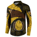 Personalized Hawks Football Button Sweatshirt Easter Egg Pattern Brown Gold Tribal Dot Art Style
