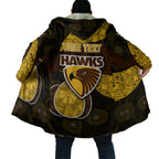 Personalized Hawks Football Cloak Easter Egg Pattern Brown Gold Tribal Dot Art Style