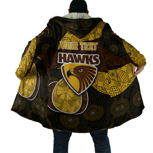 Personalized Hawks Football Cloak Easter Egg Pattern Brown Gold Tribal Dot Art Style