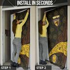 Personalized Hawks Football Door Cover Easter Egg Pattern Brown Gold Tribal Dot Art Style