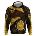 Personalized Hawks Football Hoodie Easter Egg Pattern Brown Gold Tribal Dot Art Style