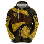 Personalized Hawks Football Hoodie Easter Egg Pattern Brown Gold Tribal Dot Art Style