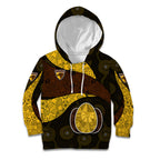 Personalized Hawks Football Kid Hoodie Easter Egg Pattern Brown Gold Tribal Dot Art Style