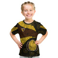 Personalized Hawks Football Kid T Shirt Easter Egg Pattern Brown Gold Tribal Dot Art Style