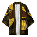Personalized Hawks Football Kimono Easter Egg Pattern Brown Gold Tribal Dot Art Style