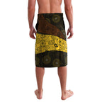 Personalized Hawks Football Lavalava Easter Egg Pattern Brown Gold Tribal Dot Art Style