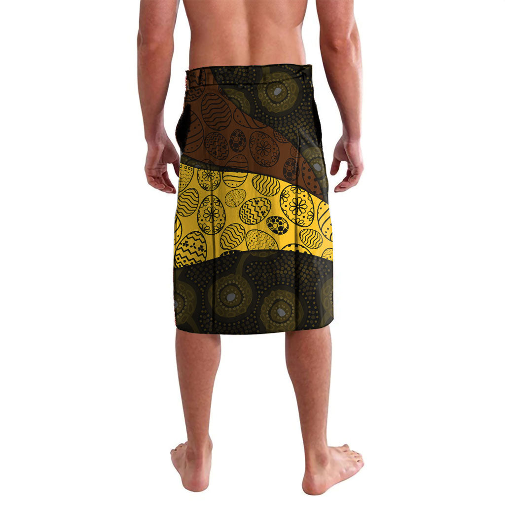Personalized Hawks Football Lavalava Easter Egg Pattern Brown Gold Tribal Dot Art Style