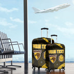 Personalized Hawks Football Luggage Cover Easter Egg Pattern Brown Gold Tribal Dot Art Style