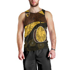Personalized Hawks Football Men Tank Top Easter Egg Pattern Brown Gold Tribal Dot Art Style